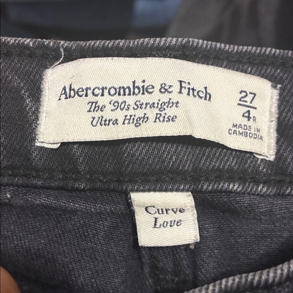 Abercrombie and fitch the 90s straight ultra high rise size 27/4R curve love - Picture 11 of 13